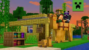 1280x720 Minecraft Bamboo Wood