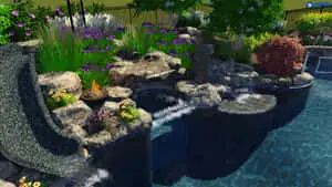 Majestic 3D Landscape with Sun