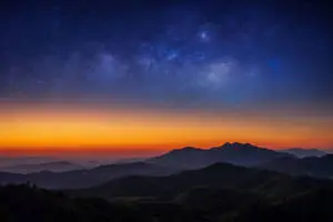 4k Landscape Milky Way Night Sky