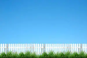 4k Landscape White Fence Blue Sky