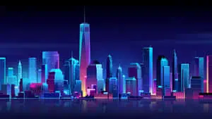 A birds-eye view of New York City in 720p