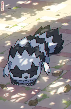 A display of strength and charm, featuring Zigzagoon, the notorious Pokemon!