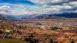 A Panoramic View Of Cusco Peru