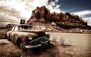 Abandoned Rusty Vintage Car