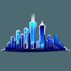 Abstract City Skyline PNG 5