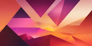 Abstract geometric sunrise