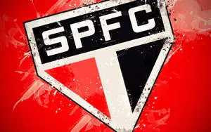 Abstract Ink Sao Paulo FC Logo Red