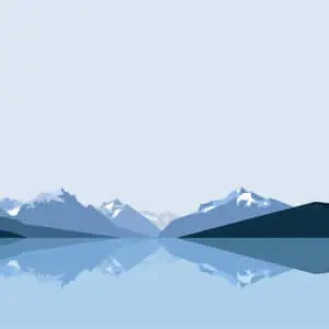Abstract Mountain Landscape Reflection