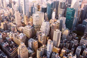 Mesmerizing Aerial View of Downtown New York
