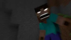 Angry Minecraft Herobrine Dark Hazy