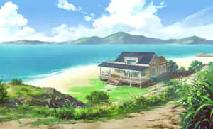 Anime Beach Background