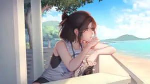 Anime Beach Background