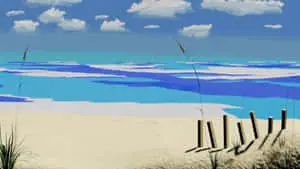 Anime Beach Background