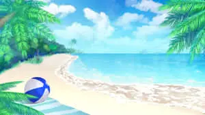 Anime Beach Background