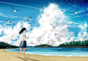 Anime Beach Background