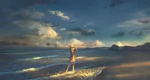 Anime Beach Background