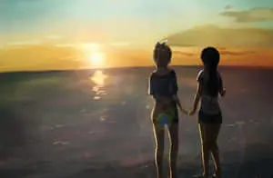 Anime Beach Background