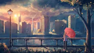 Anime City Background
