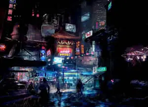 Anime City Background