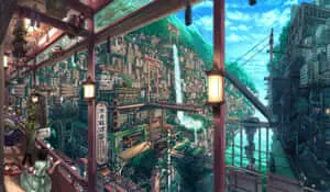Anime City Background