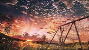 Vibrant colors of days gone by in Anime Landscape.