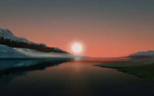 Arctic Sunset Landscape