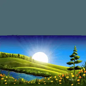 Artistic Landscape View PNG 15