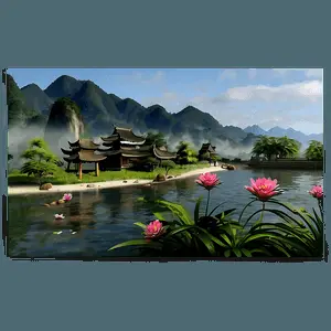 Asian Landscape Scenery PNG 92