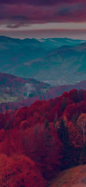 a red sky with clouds