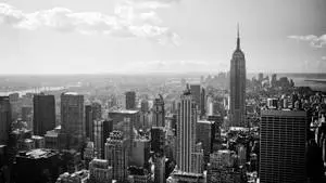 Black And White New York Cityscape  