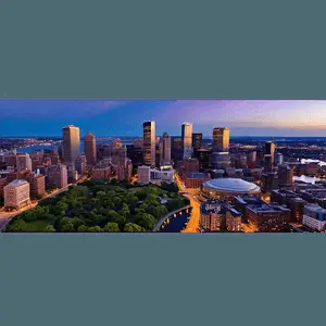 Boston Landscape Aerial View PNG xlw