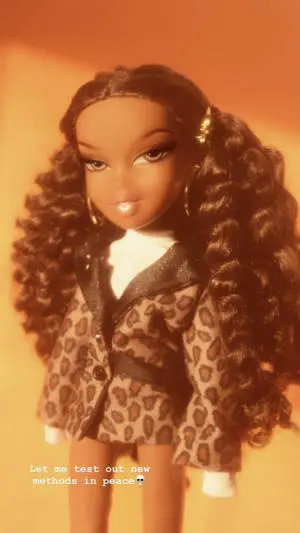 Bratz Dolls Curly Hair Leopard Jacket