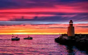 Brilliant Lighthouse Sunset