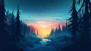 Calm Forest Scenery Art Fondos De Pantalla