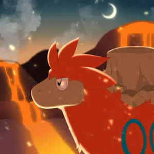 Camerupt Pokemon Side View Illustration