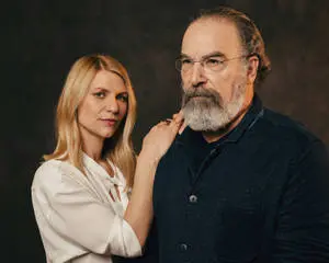 Claire Danes and Mandy Patinkin posing for a photoshoot