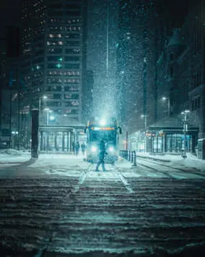 Feel the chill of winter in this wintry landscape