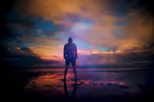 Contemplative Silhouette Sunset