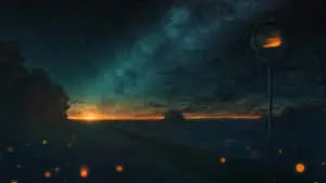 "A peaceful and refreshing view of a cool landscape"