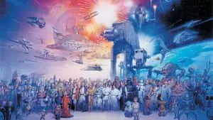 Epic Star Wars Battle Scene