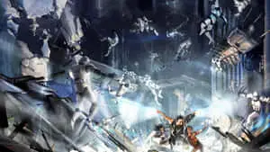  Caption: Epic Star Wars Battle Scene in Space 