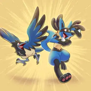 Corvisquire And Lucario