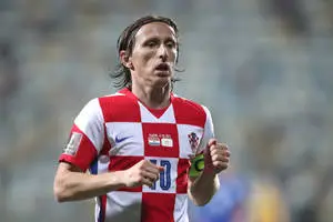 Croatia National Football Team Luke Modric Running Close-up