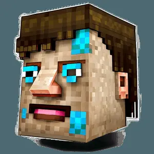 Custom Minecraft Steve Head PNG uhc91