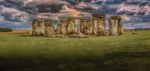 Dark Clouds Over Stonehenge England