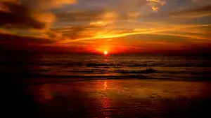 Dark Sunset Ocean