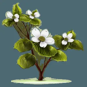 Dogwood Landscape Artwork PNG hob