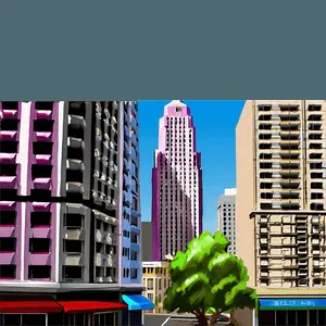Downtown Landscape Artwork PNG ten90