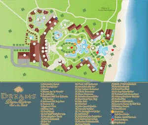 Dreams Playa Mujeres Resort Map