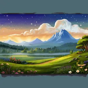 Dreamy Folktale Landscape PNG 05252024